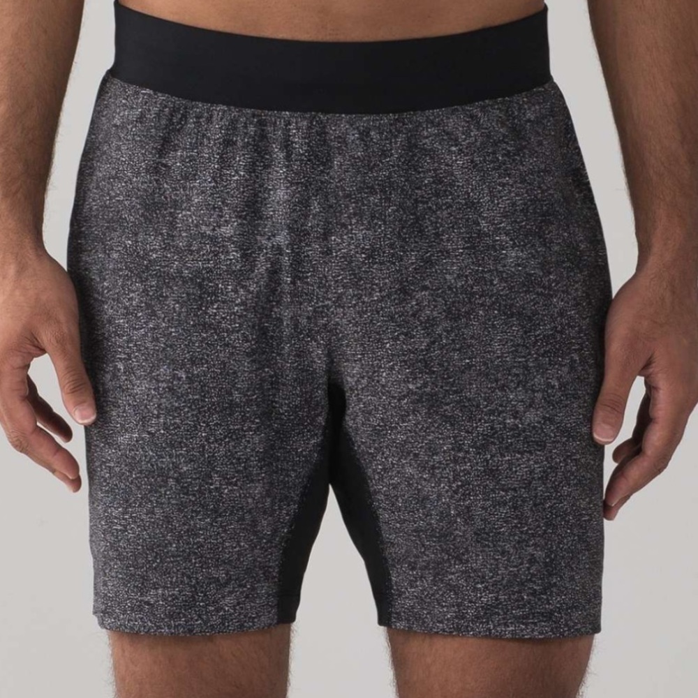 Lululemon T.H.E. Short Linerless 7" White Noise Alpine White Black XL